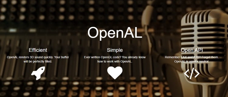 Screenshot: OpenAL Webseite