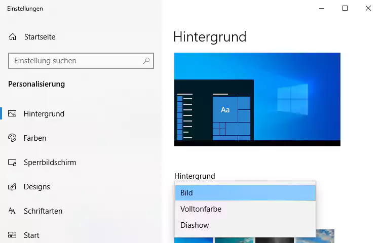 Windows 10 Desktop anpassen